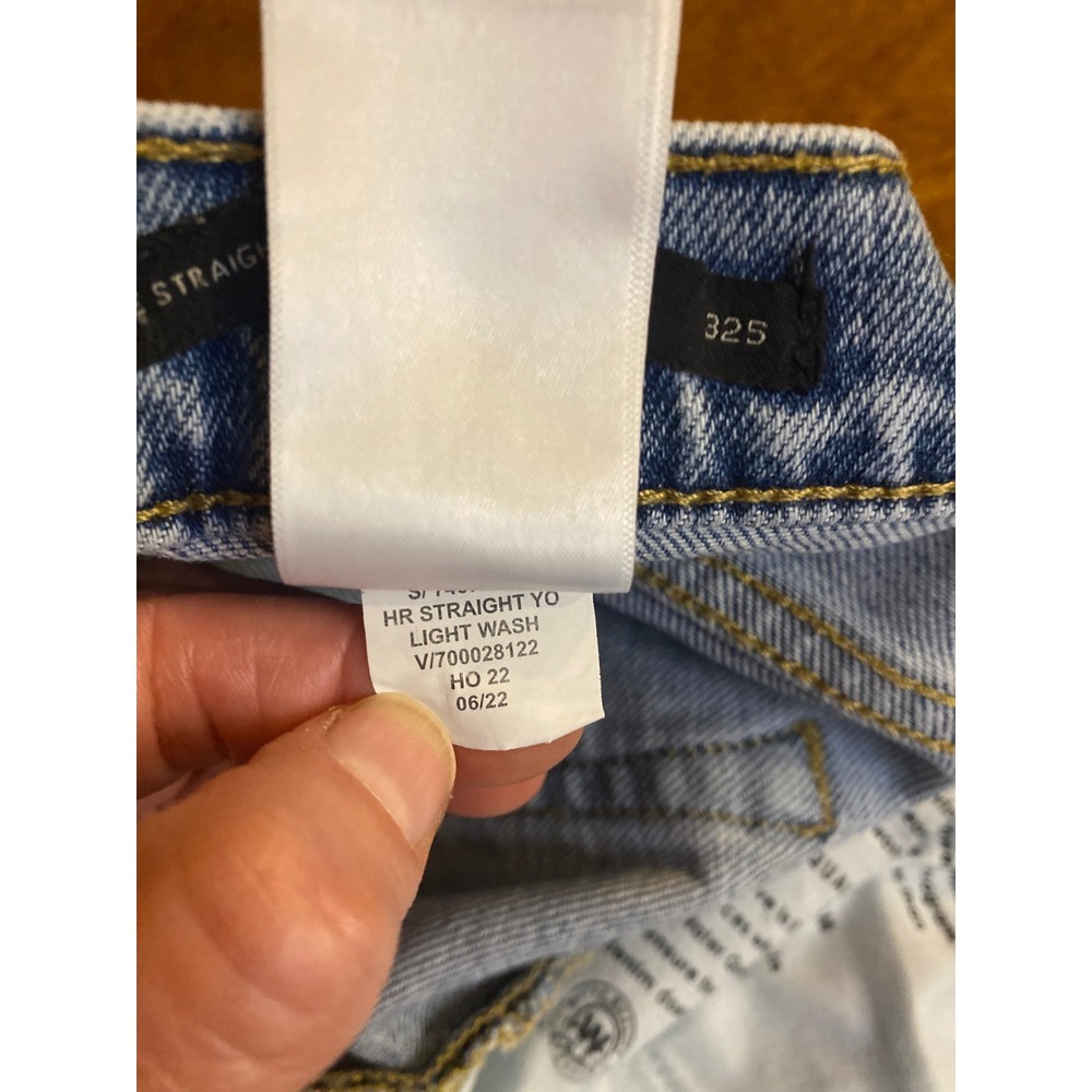 Banana Republic Premium Denim High Rise Straight Light Wash Jeans 32 Short - Picture 11 of 11